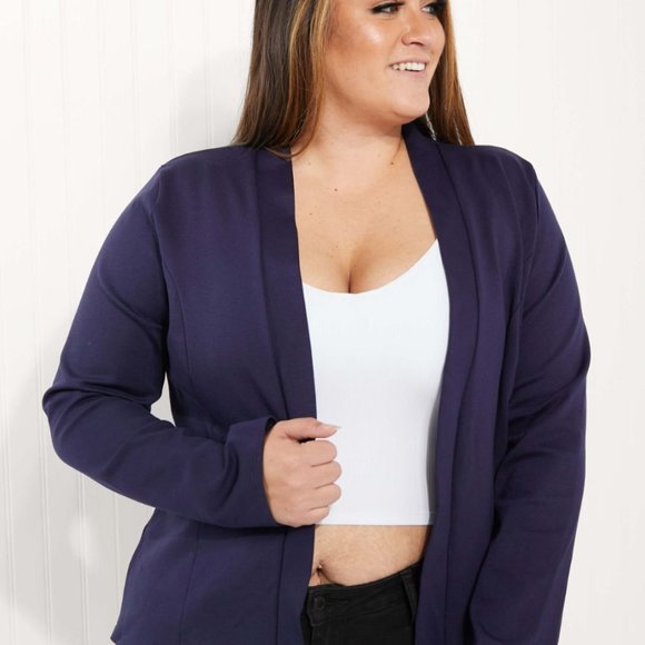 Heimish Full Size Open Front Blazer - Picture 4 of 7